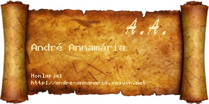 André Annamária névjegykártya