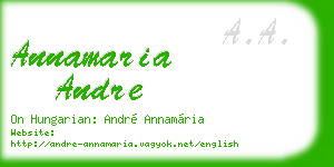 annamaria andre business card