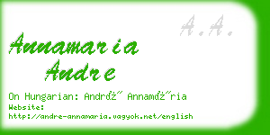 annamaria andre business card